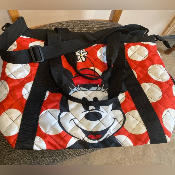 Disney Minnie Mouse Shoulder Travel Bag Large w/Detachable Strap, NWOT, Cute! - Picture 2 of 9